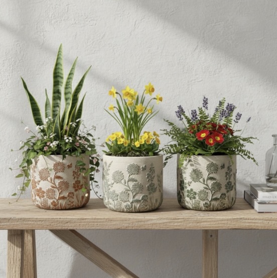 Rylee Planter with Drain Hole & Liner 5.5"
