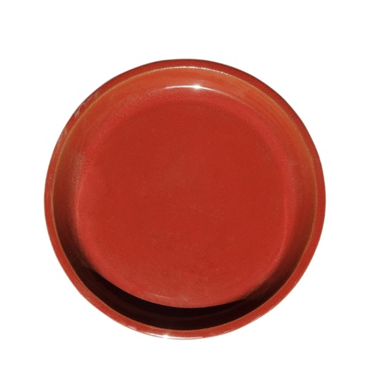 Love Red Glazed Saucer 10"