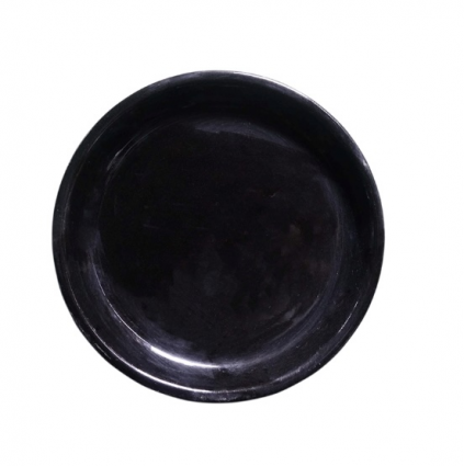 Black Glazed Saucer 10"