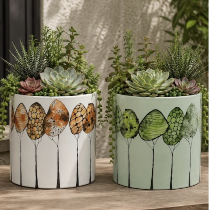 Charee Planter with Hole & Liner 6.5"