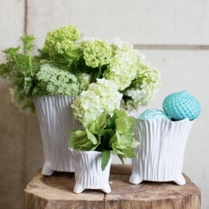 Mellie White Ceramic Pot 5.25"