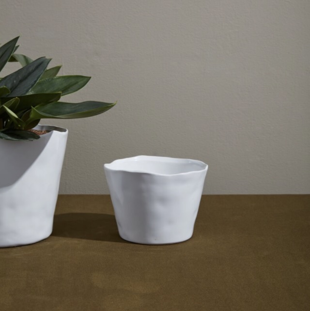 Journey White Pot 5"