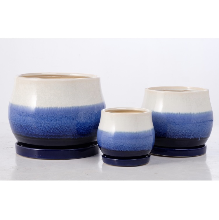 Small Sky Tri-Tone Mesa Pot 