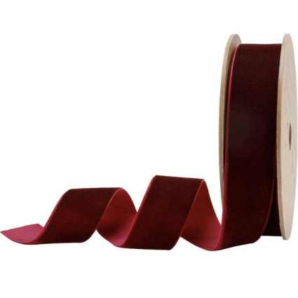 Bordeaux Velvet Ribbon 1" x 10 Yards