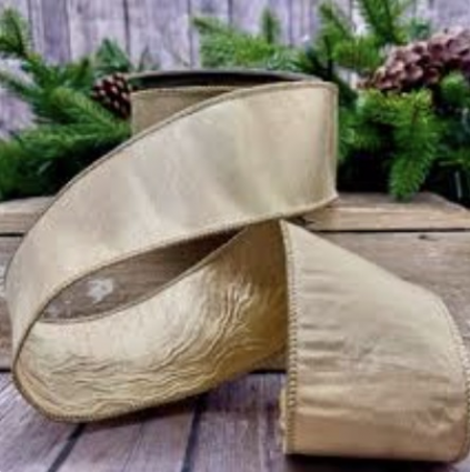 Gold Metallic Mesh Ribbon 4" x 10 Yards