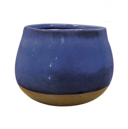 Dewdrop Pacific Blue Ceramic Pot 4.5"