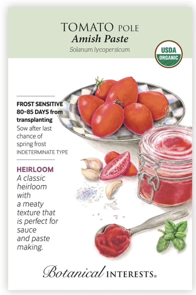 Amish Paste Organic Pole Tomato Seeds