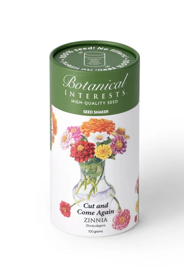 Zinnia Cut and Come Again Seed Shaker