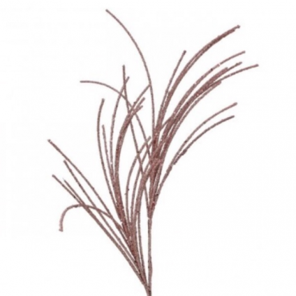 Rose Gold Beaded Grass Spray 28"