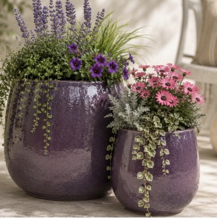 Falling Purple Samira Pot 19"