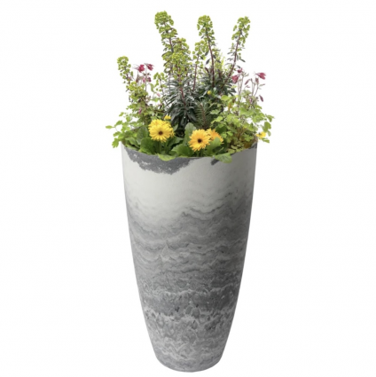 Marbled Tall Curved Vase Planter 26.5"