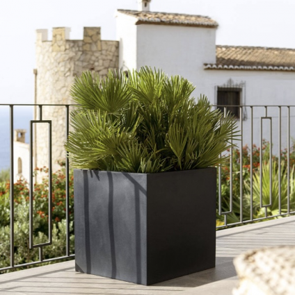 Black Medium Block Planter
