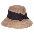 HAT, SOMERSET W,BLK RIBBON BOW