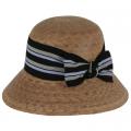 HAT, ELLA W/STRIPED RIBBON BOW