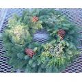 Mixed 30" Pine Wreath with Pine Cones