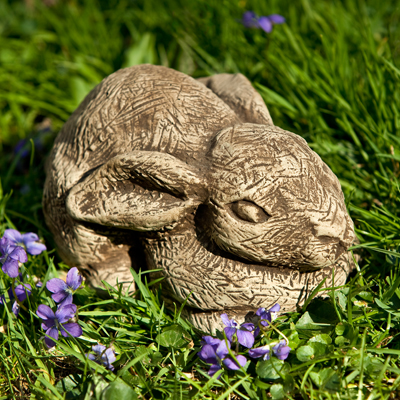 CONCRETE BUNNY FIGURE