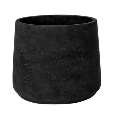 POT, PATT XL BLK WASH 9"D