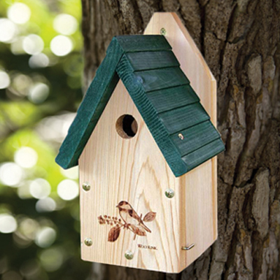 BIRDHOUSE, GARDEN WREN/CHICKADEE