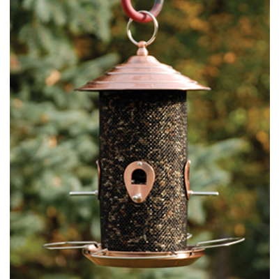 Copper Finish Nyjer Bird Feeder