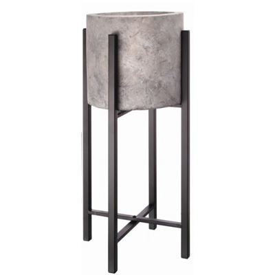 PLANTER, METAL/MGO ON STAND LG