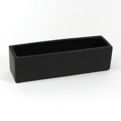 PLANTER, LONG FLAT RECT. BK