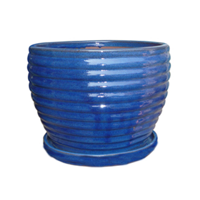 POT, 5" TAFT- BLUE