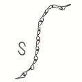 CHAIN,18" FLOWER POT BLACK STEEL