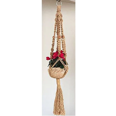 HANGER, 37" JUTE MACRAME