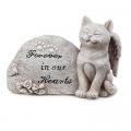 MEMORIAL PLAQUE W/CAT, RESIN