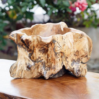 BOWL, HABINI TEAK EROSION 12-14"