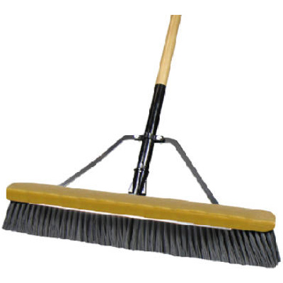 PUSHBROOM, JOBSITE 24" WD HNDL