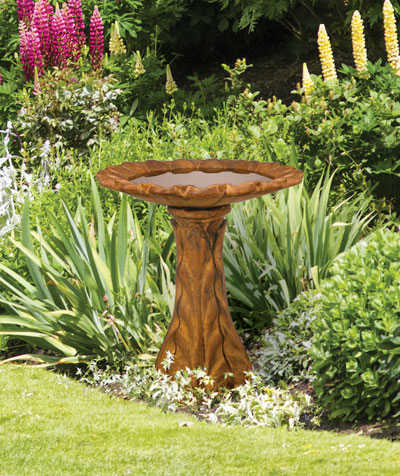 Tapered Petal Birdbath