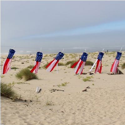 WINDSOCK STRING 84",PATRIOTIC X8