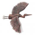 WALL DECOR, METAL CRANE 35"