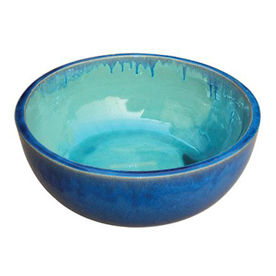 POT, 13" KIEL LOW WATER BLUE