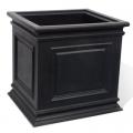 PLANTER, 16" COVINGTON CUBE BLCK