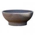 CLAY POT, BOWL LOW DK UMBRA 10"