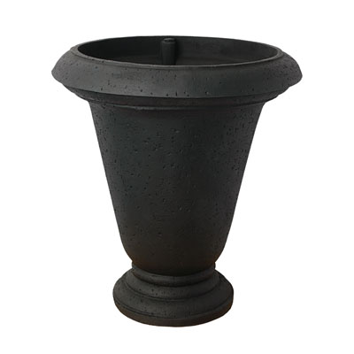 URN, 25" CRETE BLACK