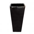 PLANTER, 20" TALL SQ TAPER BLK