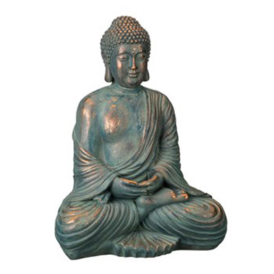 BUDDHA, 16" COPPER PATINA