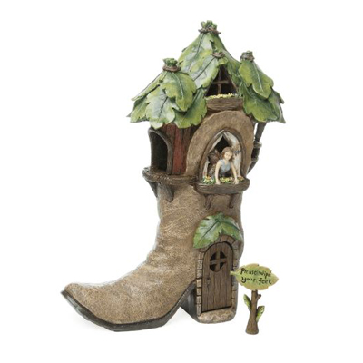 FAIRY HOUSE, BOOT W/SIGN