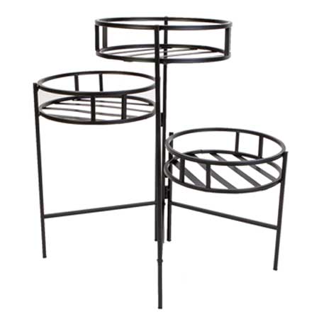PLANT STAND, 3-TIER RND FOLD OUT