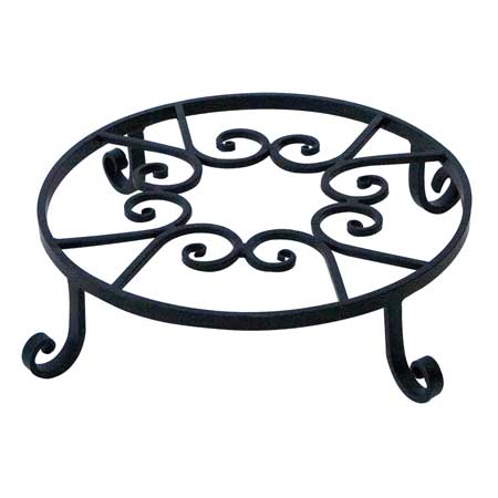 PLANT STAND, 12" FORGED BK