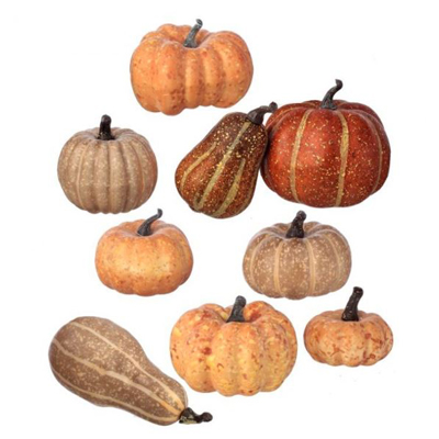 Mixed Pumpkins Box, 9 Pieces (2.5"-5")