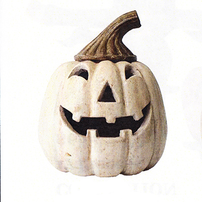 Jolly White Pumpkin Lantern