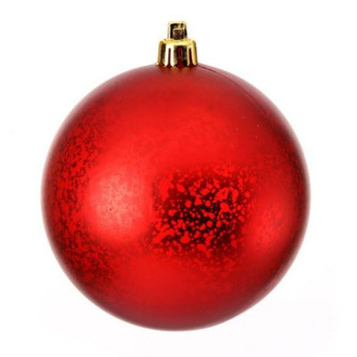 Mercury Glass Red Ornaments (Box of 4)