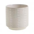 POT, ZATI WHITE 4.75"W X 4.75"H