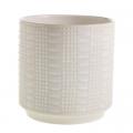 POT, ZATI WHITE 6.5" W X 6.75"H