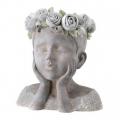 PLANTER, ROSE CROWN LADY 11"H