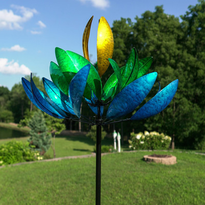 SPINNER, 25"W X 86"H LOTUS BLUE